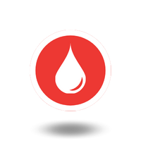 Icono rojo gota de lubricante industrial-asteclub