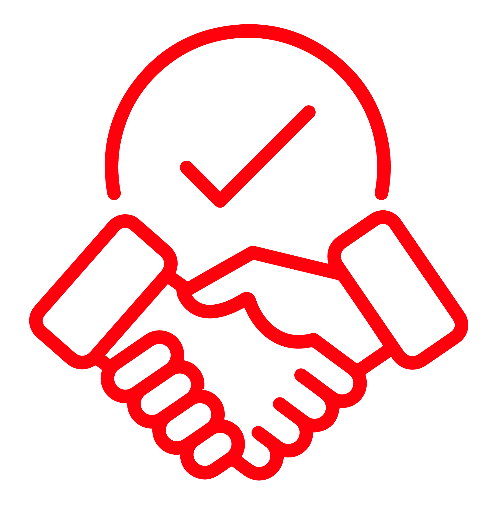 Icono rojo de servicios de calidad-asteclub