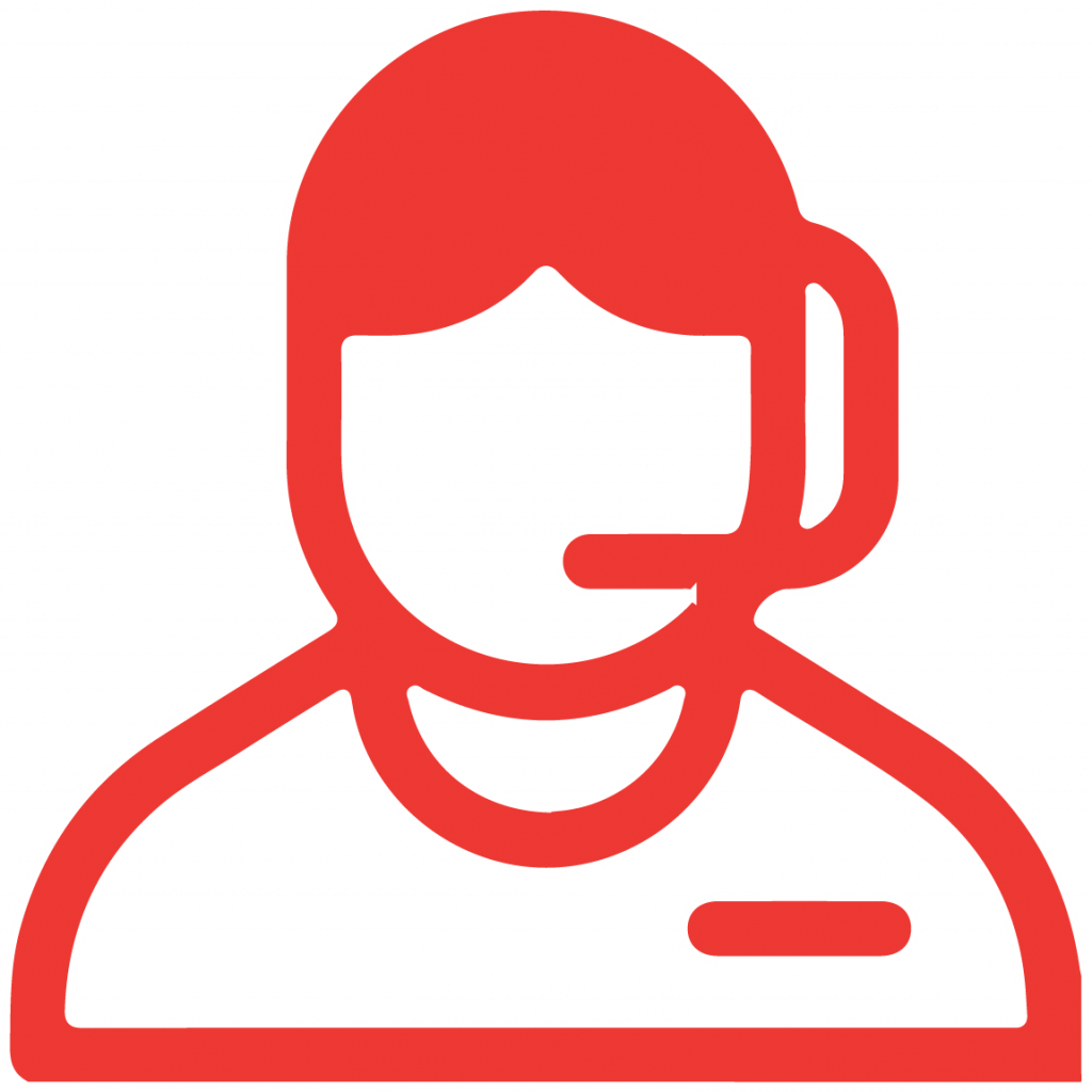 Icono rojo atención a clientes asteclub